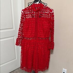NWOT Beautiful Red Lace Dress
